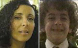 Adriana Cruz y su hijo